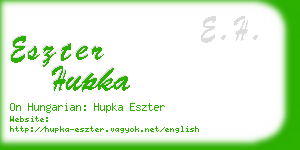 eszter hupka business card